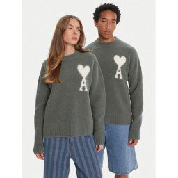 AMI Paris Пуловер UKS025.KN0032 Зелен Regular Fit
