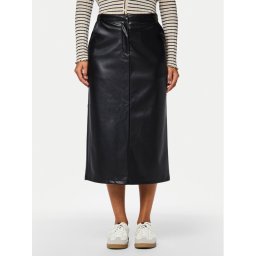 Pieces Пола от имитация на кожа Neeth 17151696 Черен Regular Fit