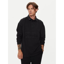 United Colors Of Benetton Тениска с яка и копчета 3G9WU3020 Черен Regular Fit