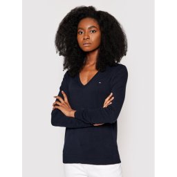 Tommy Hilfiger Пуловер Heritage WW0WW25294 Тъмносин Regular Fit