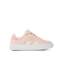 Tommy Hilfiger Сникърси Flag Low Cut Lace-Up Sneaker T3A9-32703-1355 S Розов