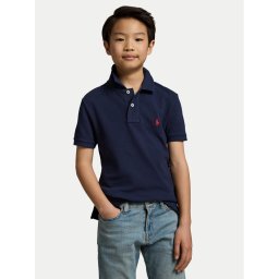 Polo Ralph Lauren Тениска с яка и копчета 323547926 Тъмносин Slim Fit