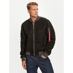 Alpha Industries Яке бомбър 148122 Черен Regular Fit