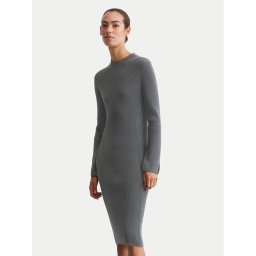 Marc O'Polo Плетена рокля 409 5045 67097 Сив Slim Fit