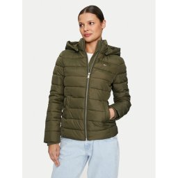 Tommy Jeans Зимно яке Basic DW0DW18311 Зелен Slim Fit