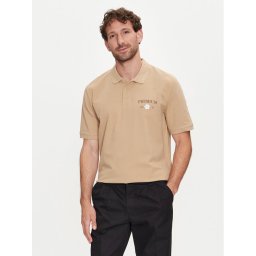 Jack&Jones Тениска с яка и копчета Jprblaalfie 12259678 Кафяв Regular Fit