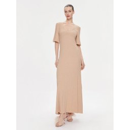 TWINSET Плетена рокля 241TP3402 Бежов Regular Fit
