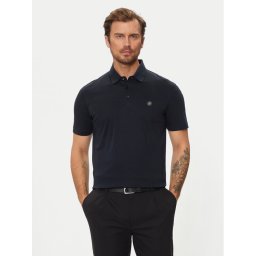 Boss Тениска с яка и копчета C-Parris 01 50520297 Тъмносин Regular Fit