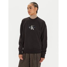 Calvin Klein Jeans Суитшърт Monologo J20J224177 Черен Regular Fit