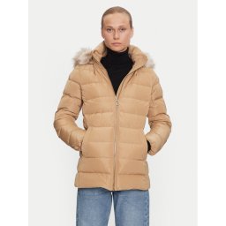 Tommy Hilfiger Пухено яке WW0WW43600 Бежов Regular Fit