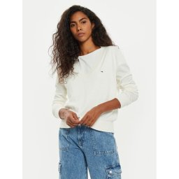 Tommy Jeans Пуловер Tjw Essential DW0DW18670 Екрю Regular Fit