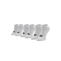 adidas Комплект 3 чифта къси чорапи унисекс Trefoil Liner S20273 Бял