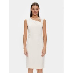 Liu Jo Коктейлна рокля CA4211 T2200 Екрю Regular Fit