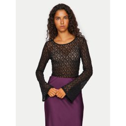 Vila Боди Kaylee 14101423 Черен Slim Fit