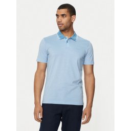 Boss Тениска с яка и копчета Peoxfordnew 50507814 Син Relaxed Fit