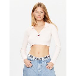 Tommy Jeans Пуловер DW0DW14950 Розов Slim Fit