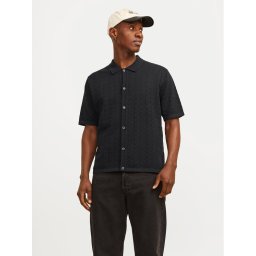 Jack & Jones Риза Jornoto 12255011 Черен Regular Fit