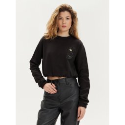 Calvin Klein Jeans Суитшърт J20J223081 Черен Regular Fit