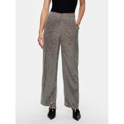 YAS Текстилни панталони 26032755 Сребрист Regular Fit