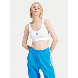 adidas Сутиен-топ adicolor Trefoil IN4116 Бял