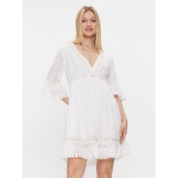Iconique Лятна рокля Giorgia IC24-002 Бял Regular Fit