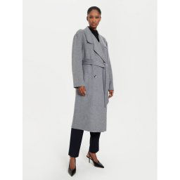 Boss Вълнено палто Clibari 50521160 Сив Regular Fit