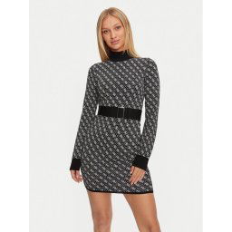 Guess Плетена рокля Lise W4BK43 Z37K0 Черен Regular Fit