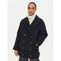 Tommy Jeans Преходно палто DW0DW19752 Тъмносин Regular Fit