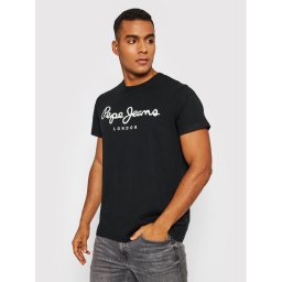 Pepe Jeans Тишърт Original PM508210 Черен Slim Fit
