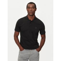 Boss Тениска с яка и копчета Passenger 50507803 Черен Slim Fit
