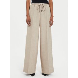 Boss Текстилни панталони Tamaya 50518871 Бежов Oversize