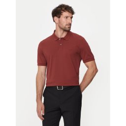 BOSS Тениска с яка и копчета Pallas 50468301 Червен Regular Fit