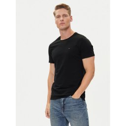 Tommy Jeans Тишърт DM0DM04411 Черен Slim Fit
