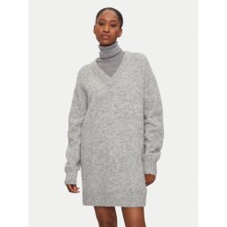 Calvin Klein Jeans Плетена рокля J20J224638 Сив Loose Fit
