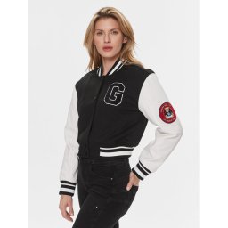 Guess Яке бомбър W4RL56 KCD20 Черен Relaxed Fit
