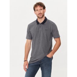 Boss Тениска с яка и копчета Peoxfordnew 50507814 Тъмносин Relaxed Fit