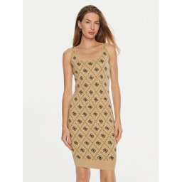 Guess Плетена рокля Sarah W4BK98 Z3JD2 Бежов Slim Fit