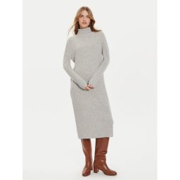 Tommy Hilfiger Плетена рокля WW0WW43080 Сив Regular Fit