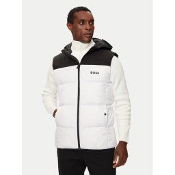 BOSS Жилетка за костюм V_Hamar 2 50522646 Бял Regular Fit
