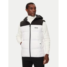 BOSS Елек V_Hamar 2 50522646 Бял Regular Fit