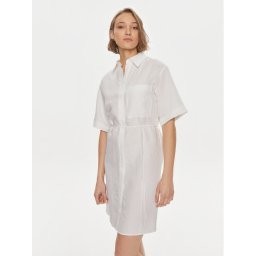 Calvin Klein Рокля тип риза K20K206697 Бял Relaxed Fit