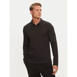 Calvin Klein Тениска с яка и копчета K10K112750 Черен Slim Fit