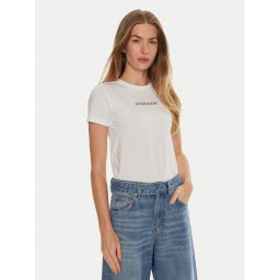Guess Jeans Тишърт W4YI01 J1314 Бял Slim Fit