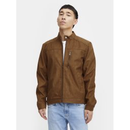 Blend Яке от имитация на кожа 20716626 Кафяв Regular Fit