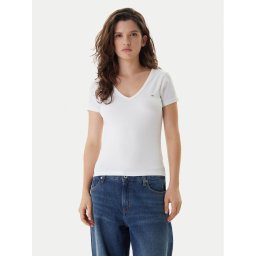 Tommy Jeans Тишърт Essential DW0DW17385 Бял Slim Fit