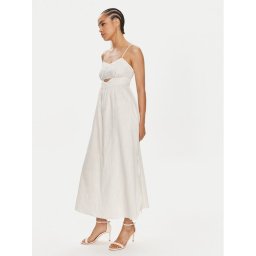 TWINSET Лятна рокля 241TT2224 Бял Relaxed Fit