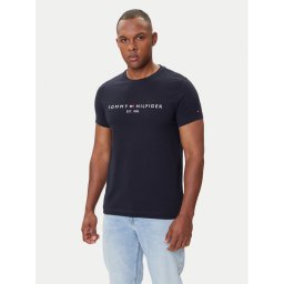 Tommy Hilfiger Тишърт Core Logo Tee MW0MW11465 Тъмносин Slim Fit
