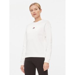 Tommy Jeans Суитшърт Badge DW0DW17325 Бял Boxy Fit