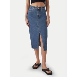 Vero Moda Дънкова пола Veri 10295731 Син Regular Fit