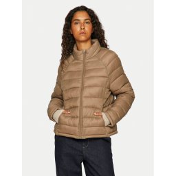 Vila Пухено яке Sibira 14094318 Кафяв Regular Fit